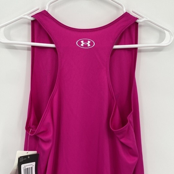 Under Armour YLG Pink Athletic Tank Top New Youth Large Workout - Picture 6 of 8